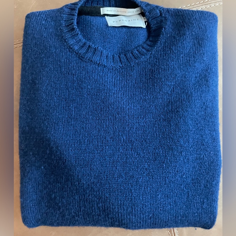 Classic Blue Crewneck Sweater by Peregrine